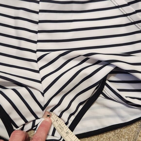 Striped Black and White Women's Shorts - Picture 7 of 8